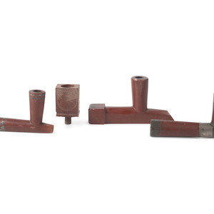 Western Great Lakes Catlinite Pipe Bowls second half 19th century
