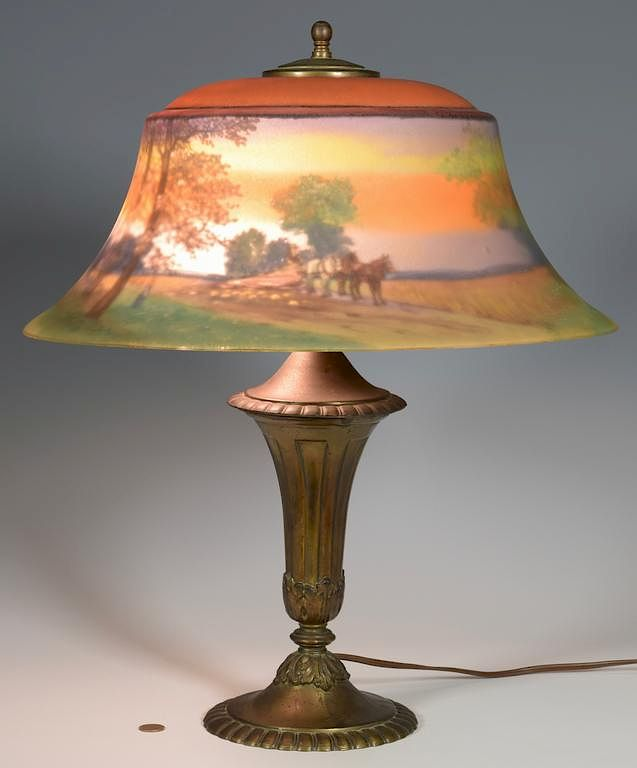 Pairpoint Reverse Painted Scenic Lamp Pairpoint reverse painted scenic lamp