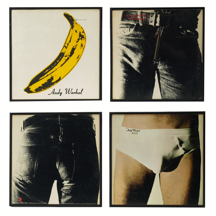 Warhol framed album covers nine