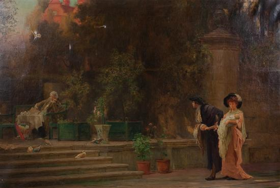 After Marcus Stone British 1840 1921 Married for Love oil