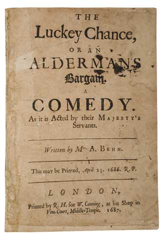 BEHN APHRA The Luckey Chance or an Alderman s Bargain