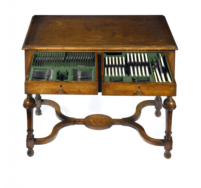 AN EPNS TABLE SERVICE of Old English pattern with a