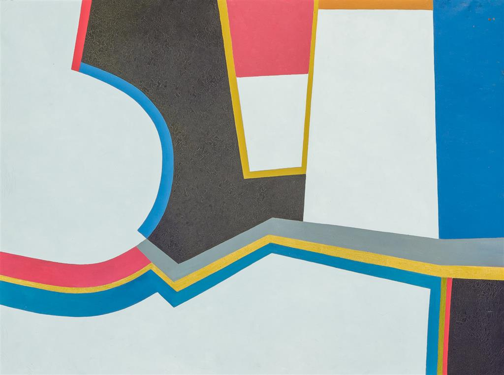 PATRICK BURKE British 1932 2013 Veduta with Yellow Stripes Fragment
