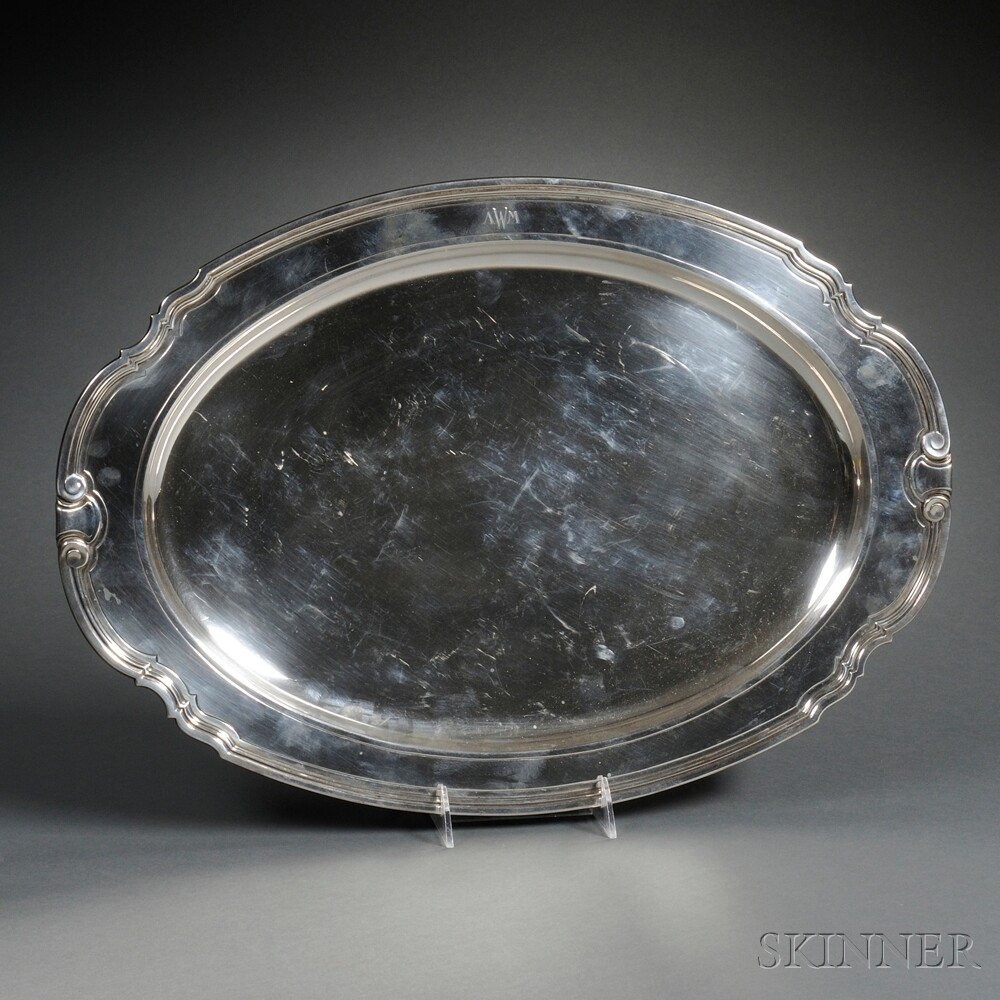 Tiffany Co Sterling Silver Tray New York 1907 47 ovoid