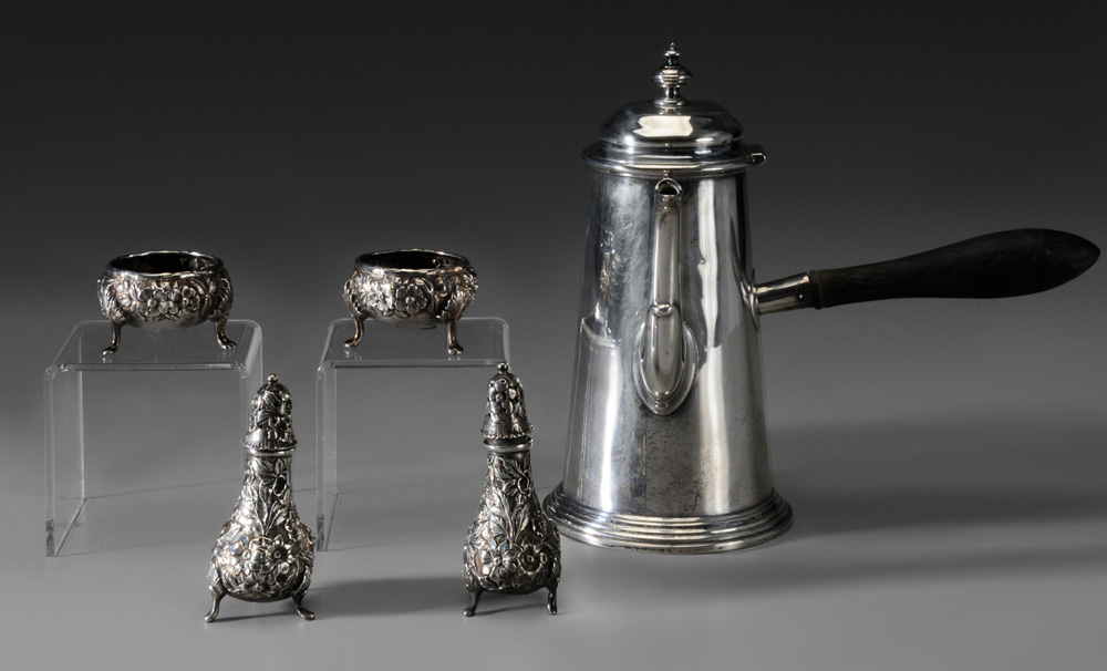 Sterling and English Silver Hollowware American late 19th early 20th