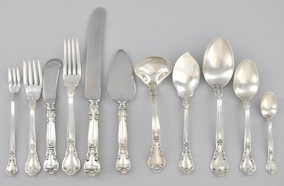 A Set of Gorham Chantilly Silver Flatware Consisting of one