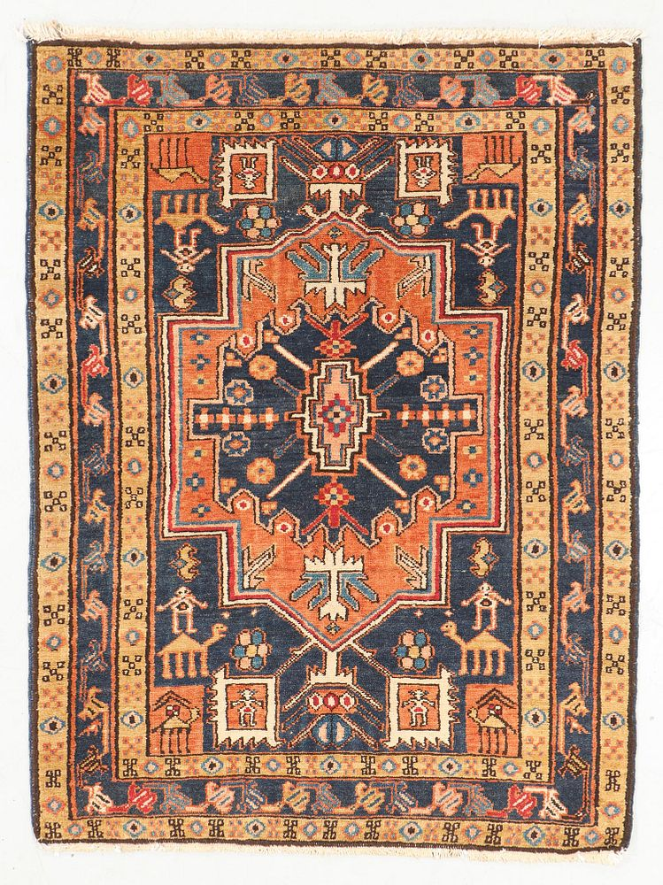 Semi Antique Karadja Rug Persia 3 10 x 5 2