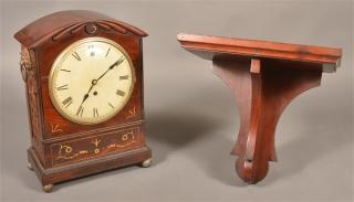 Antique English Mahogany Case Bracket Clock Unsigned English 19th Century