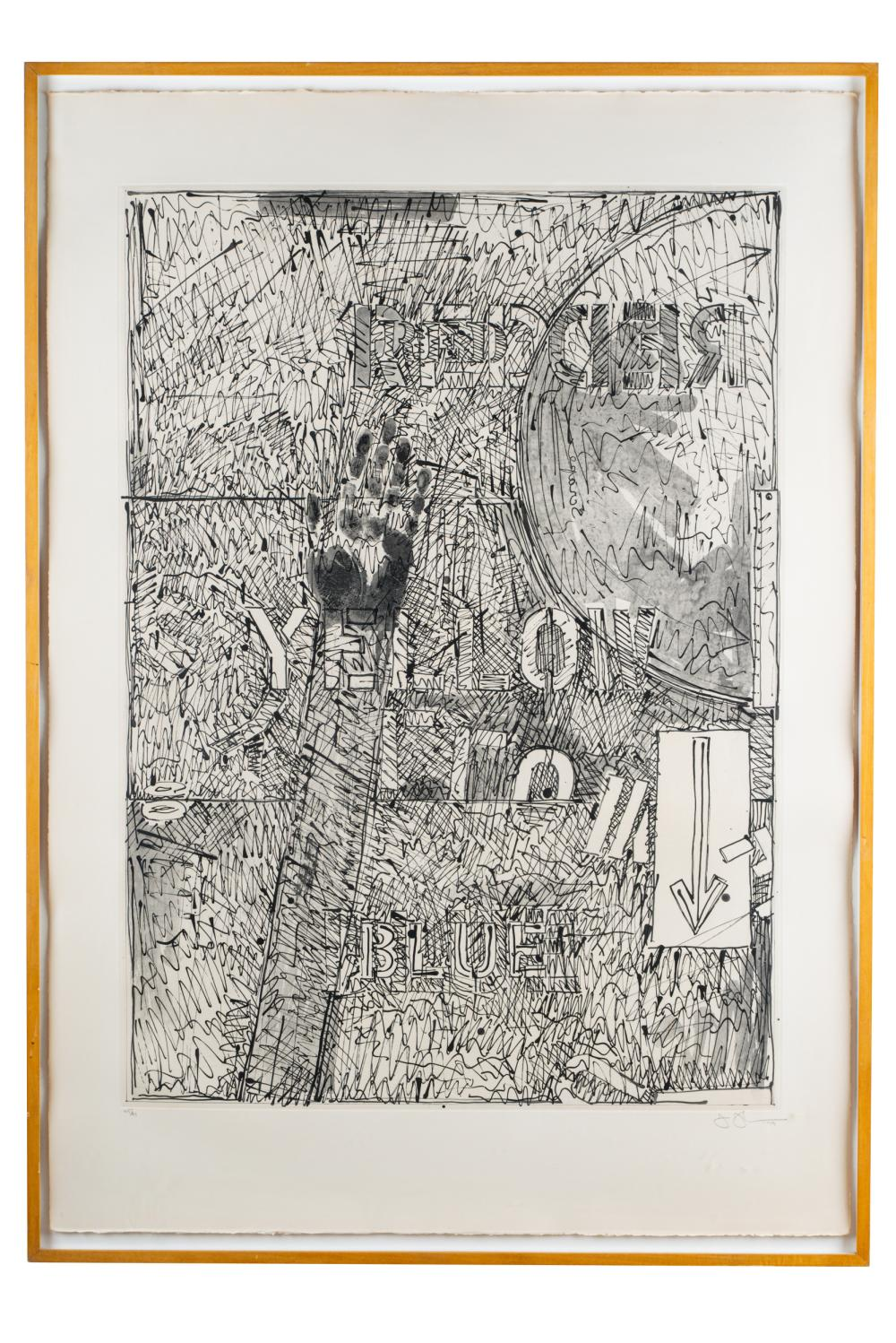 JASPER JOHNS B 1930 LANDS END II 1979 etching and