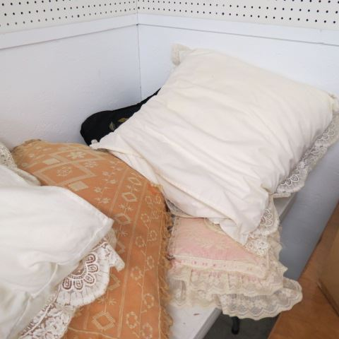 Estate Lot of Pillows mostly with lacework