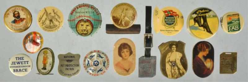 Lot of 17 Assorted Small Advertising Items Description Includes tape