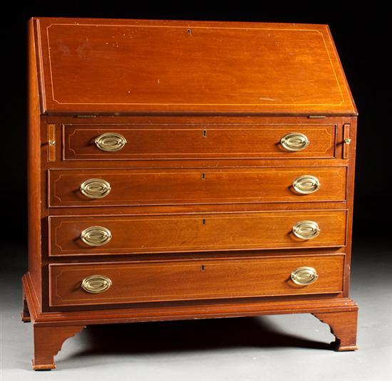 Biggs Federal style inlaid mahogany slant front desk Richmond Virginia
