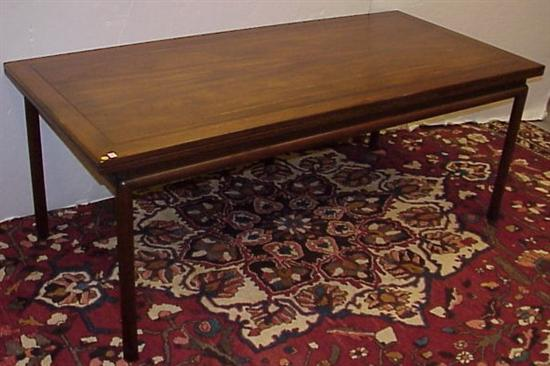 Kittinger mahogany dining table cylinder legs two draw leaves pads