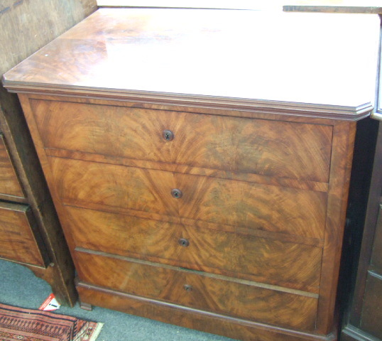 A French mahogany commode of small proportions circa 1840 the