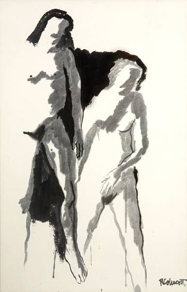 Property from various owners Untitled Study of two figures c