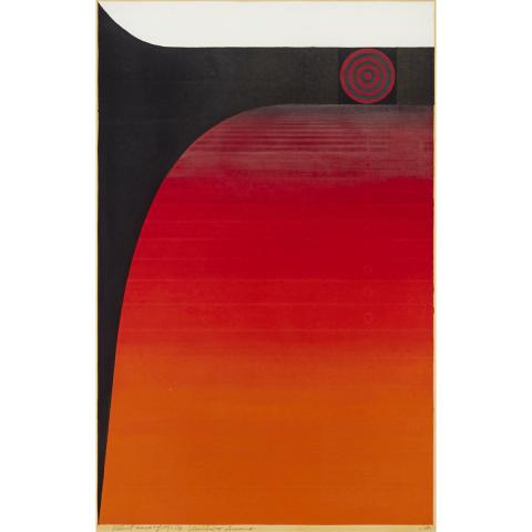 Kunihiro Amano 1929 DISTANT MEMORY 27 1968 Japanese Colour woodcut
