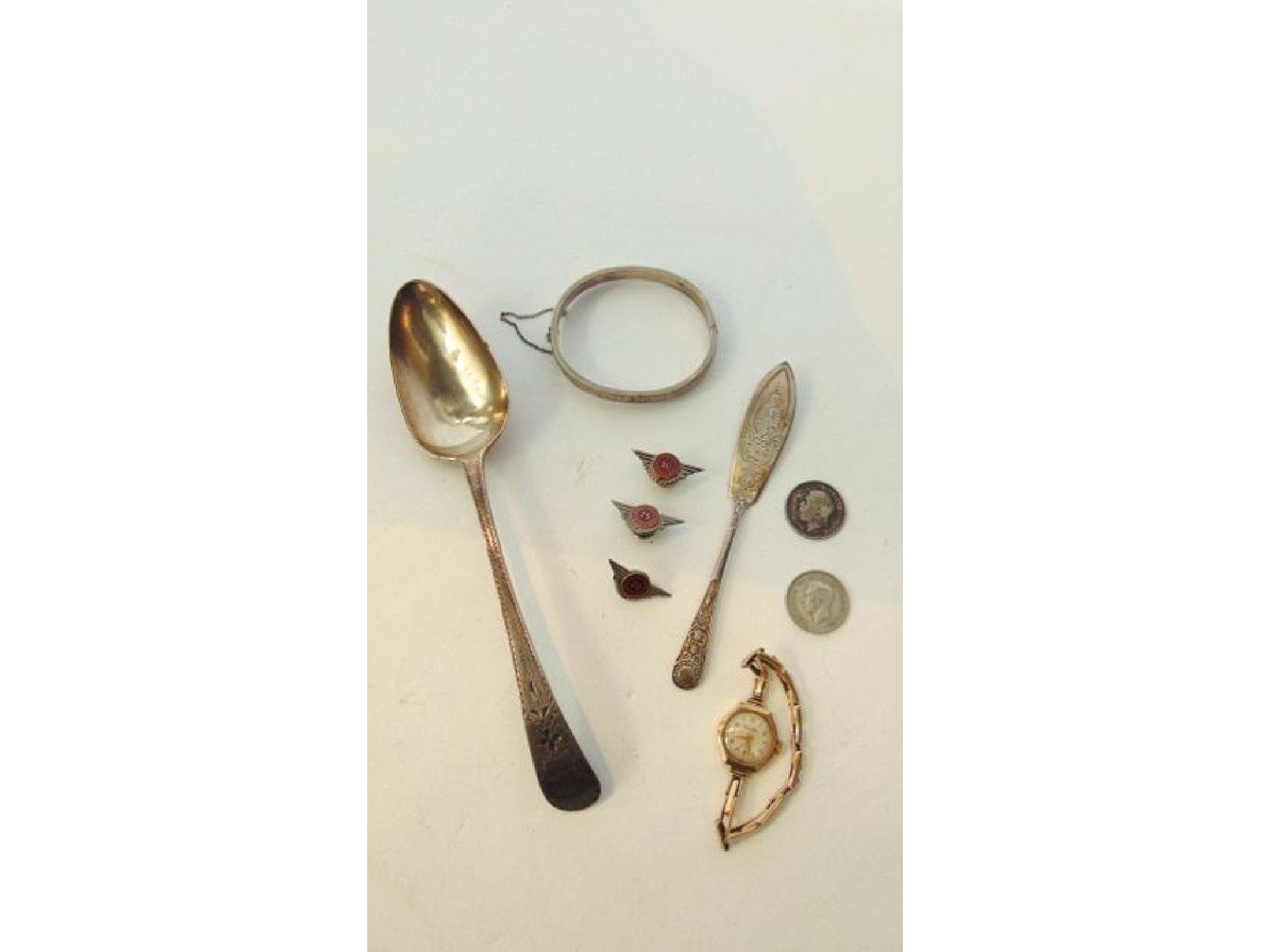 A George III silver Old English pattern tablespoon George Smith