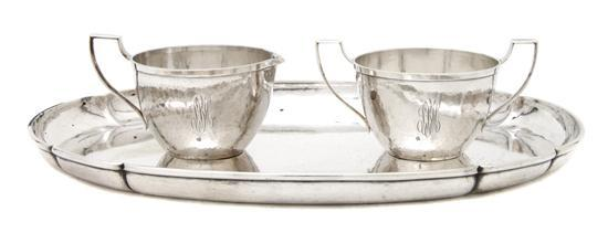 n American Sterling Silver Creamer and Sugar Set Marshall Field