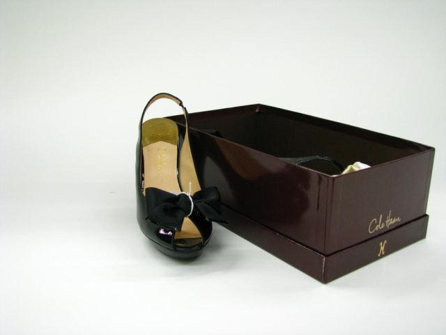 Cole Haan Blanc Air sandal Black patent leather open toe