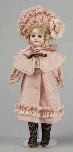 French Bisque Walking Doll Description French unmarked bisque socket head