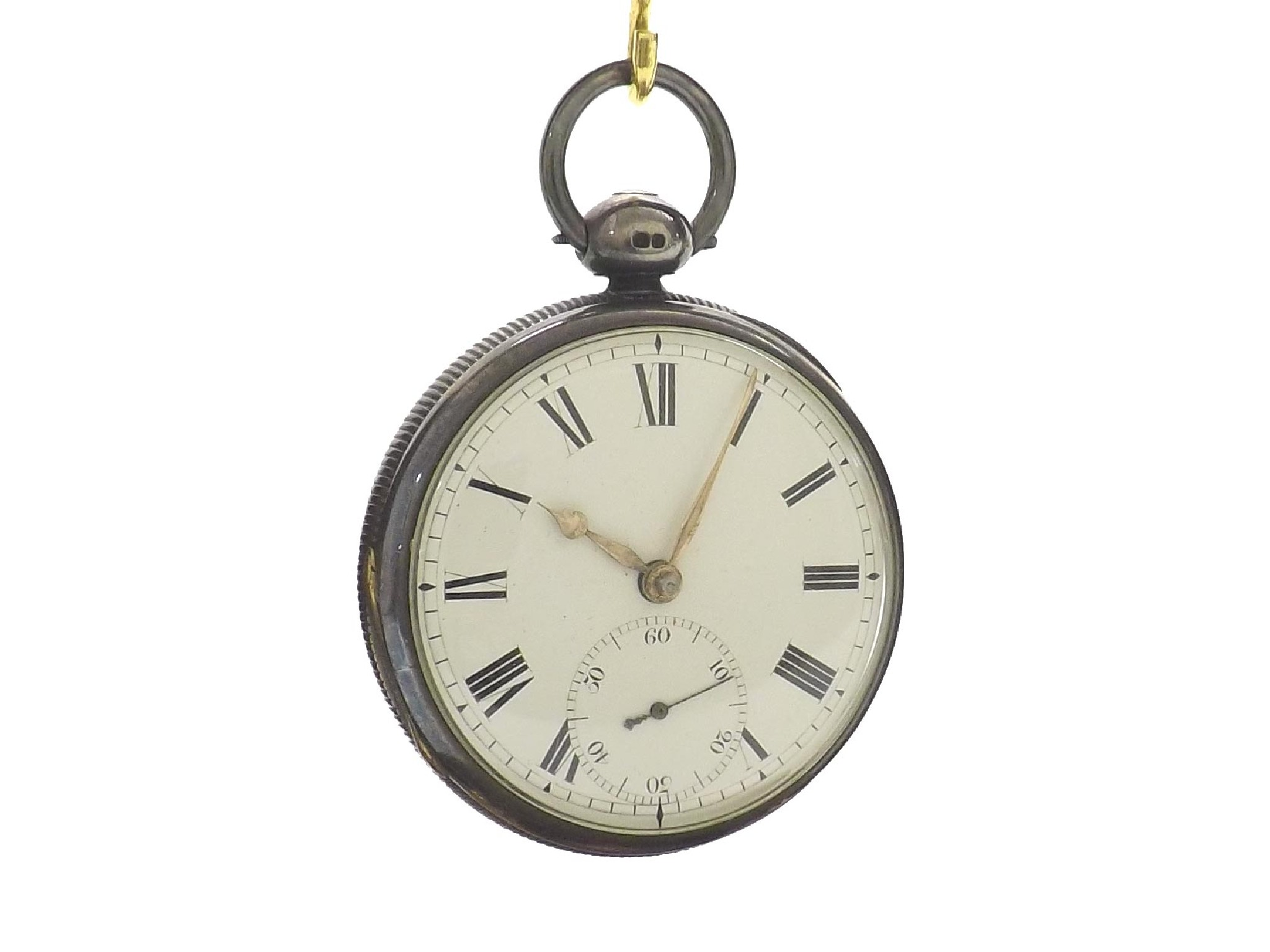 English Massey type III silver fusee lever pocket watch London