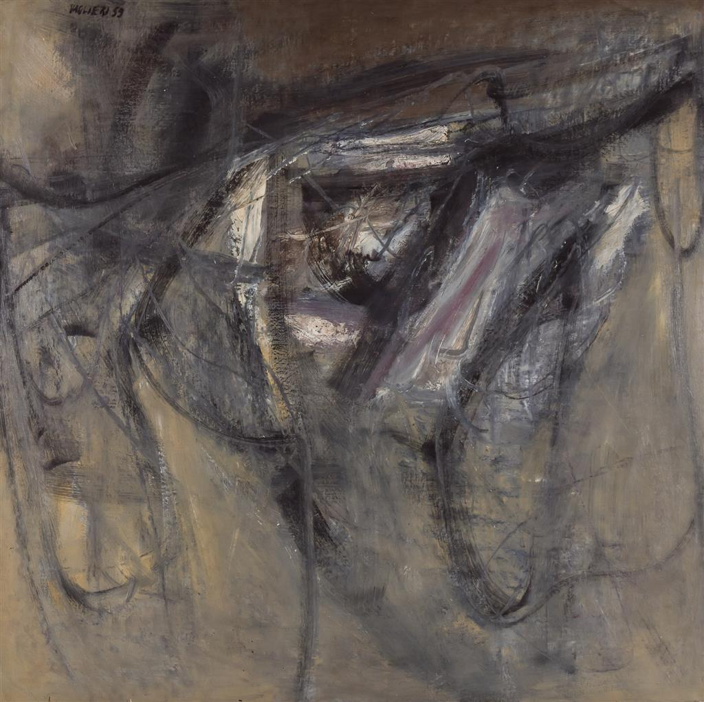 GIUSTINO VAGLIERI Italian 1929 2000 Fatto Notturno oil on canvas