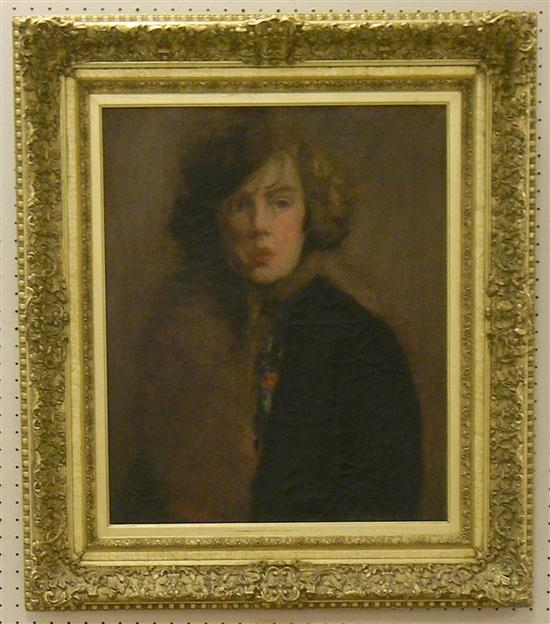 Marion Huse 1896 1967 Oil on canvas Woman with Fur