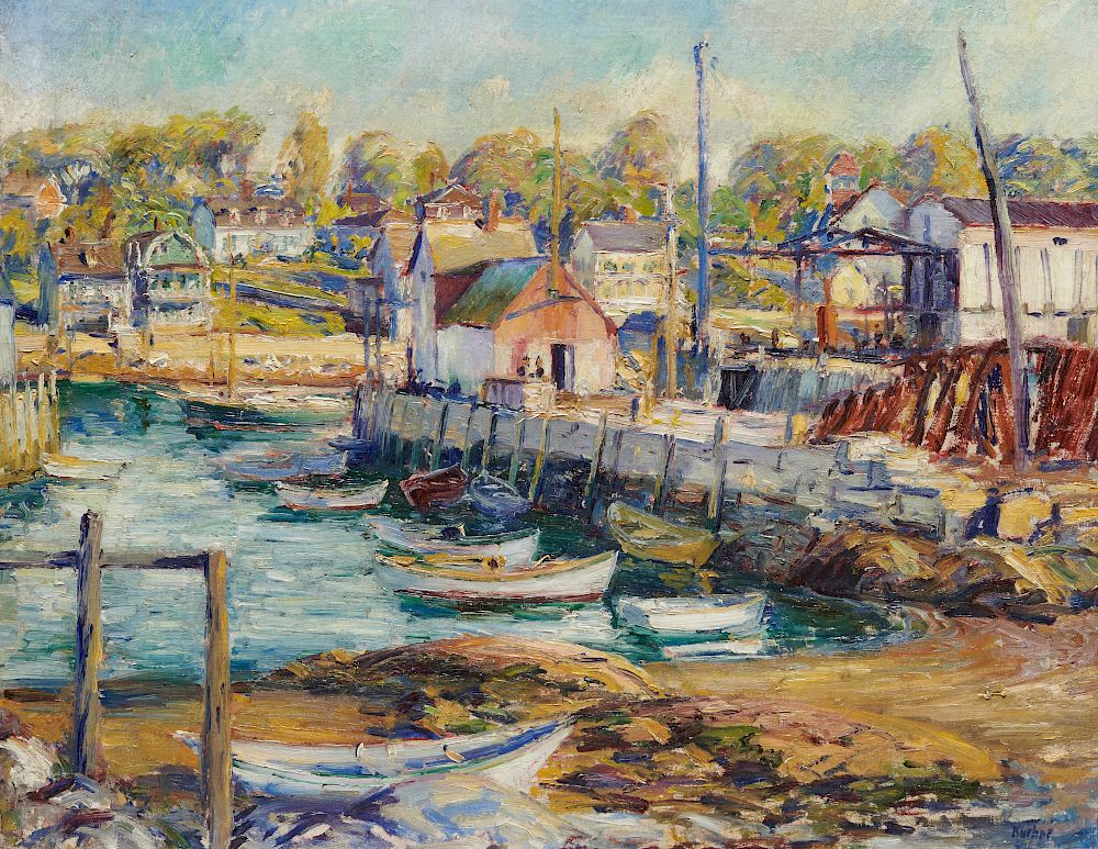 MAX KUEHNE American 1880 1968 Motif No 1 Rockport oil