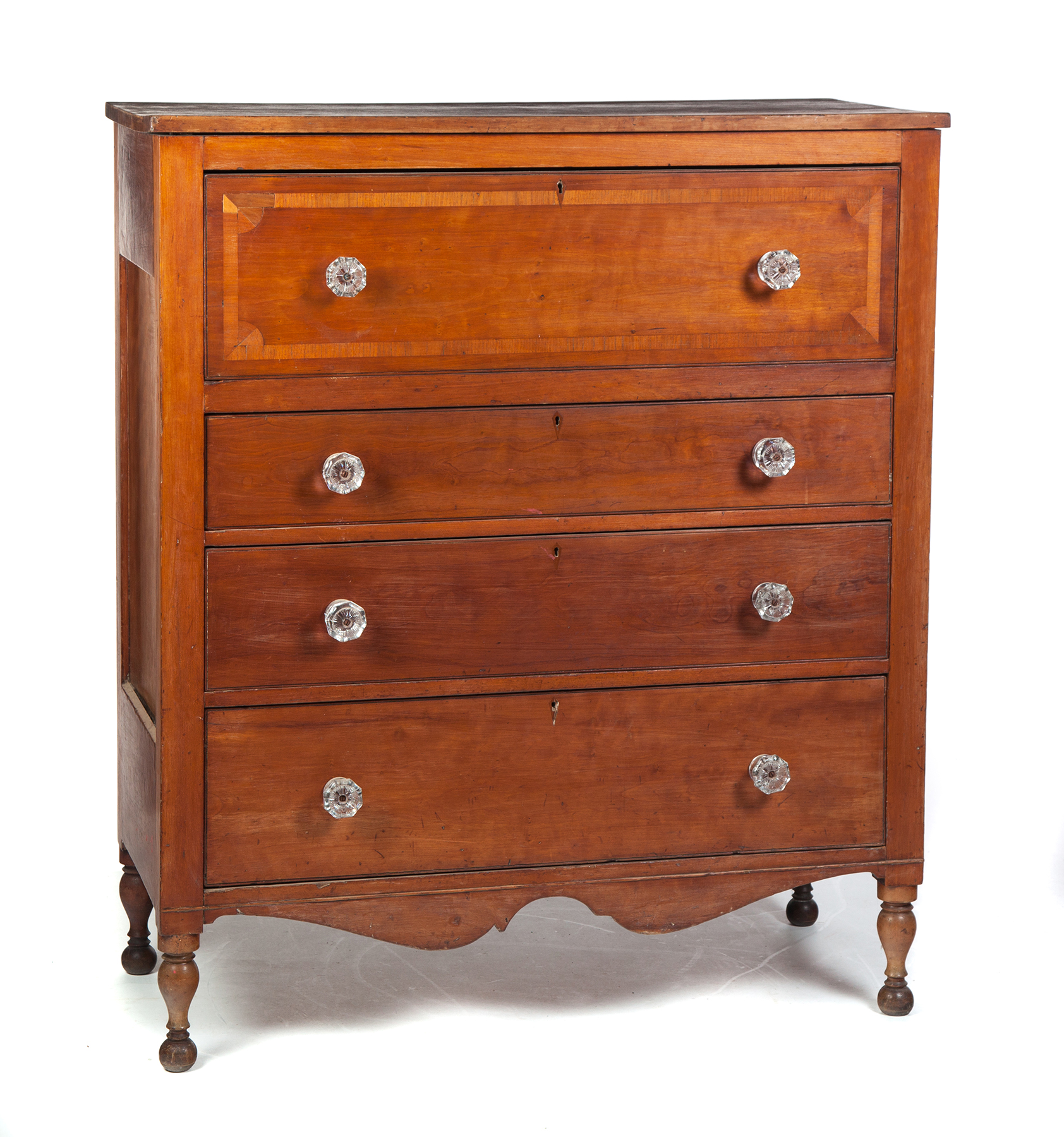 TRANSITIONAL SHERATON TO EMPIRE FOUR DRAWER CHEST Kentucky 2nd quarter