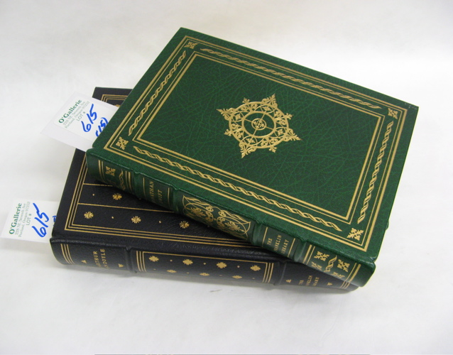 FIFTEEN LEATHER BOUND BOOKS each with gilt stamped covers and