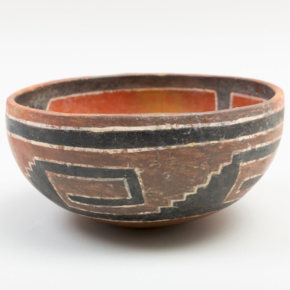 Four Mile Polychrome Painted Clay Bowl 3 1 2 x