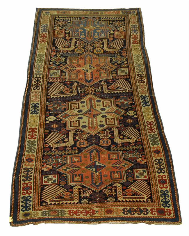 AKSTAFA RUG Caucasus circa 1900 9 feet x 4 feet
