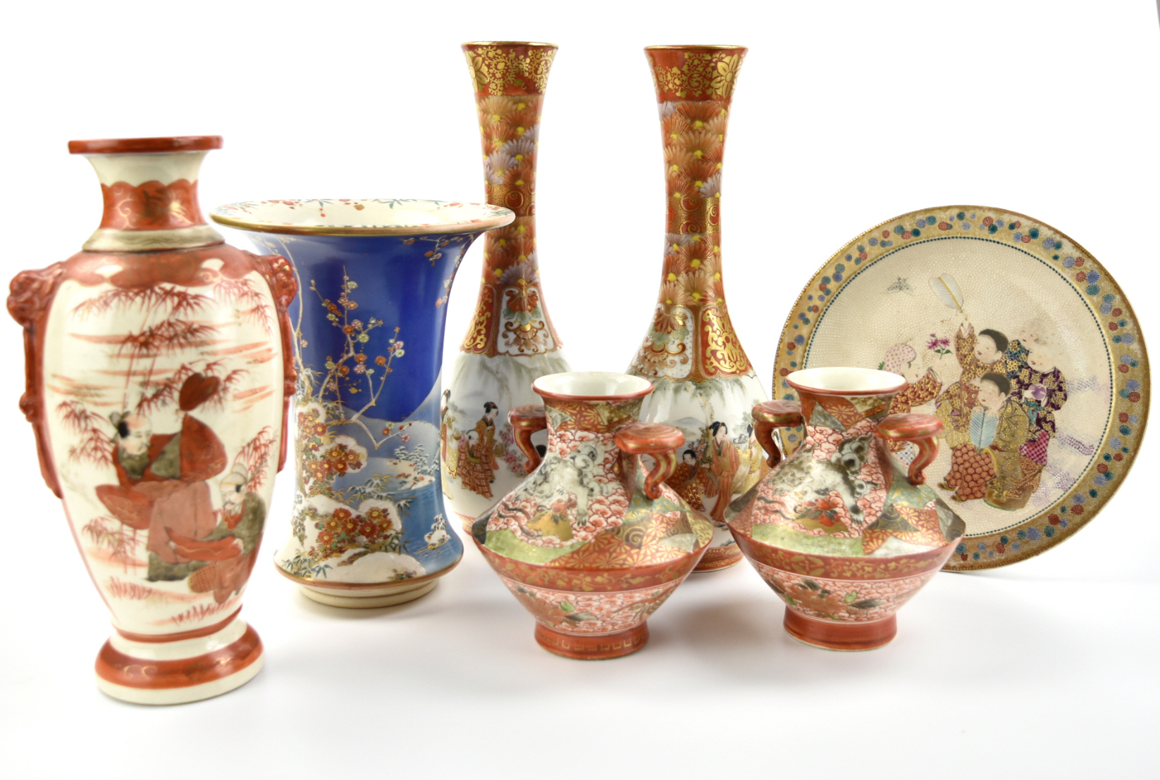 Japanese 19th C with splayed foot rising to a wide