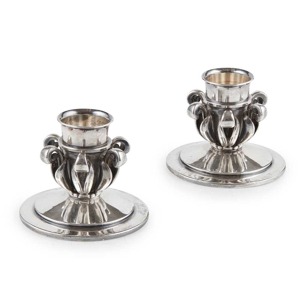 OSCAR GUNDLACH PEDERSEN 1887 1970 FOR GEORG JENSEN PAIR OF