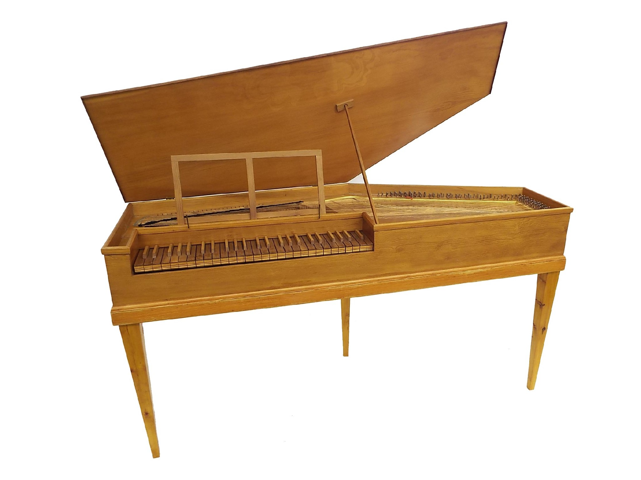 Unfretted polygonal clavichord by Michael Thomas circa 1970 the case
