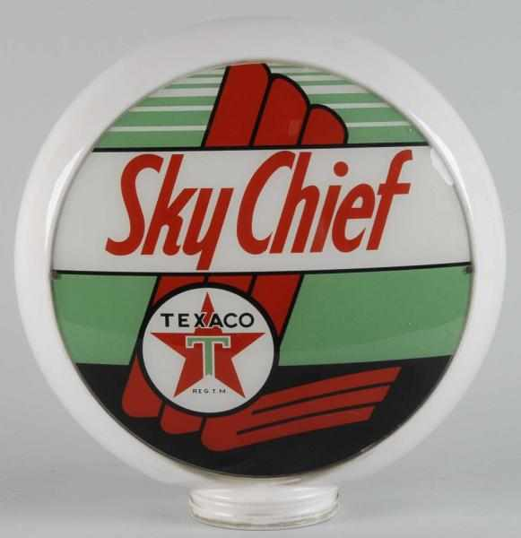 Texaco Sky Chief 2 Sided Gas Globe Description One side