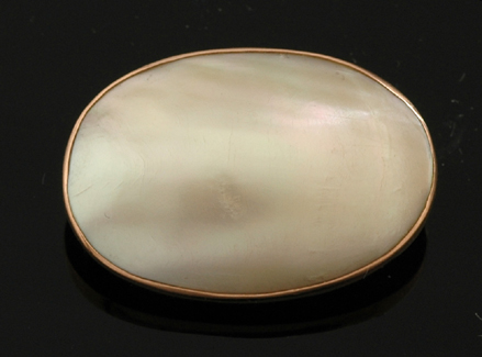BLISTER PEARL BROOCH IN 9CT GOLD