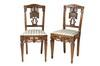 SIDE CHAIRS Pair of Northern Italian Neoclassic walnut side chairs