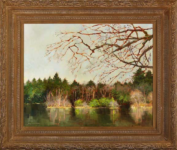 Mary Anna Goetz American New York b 1946 Pond on