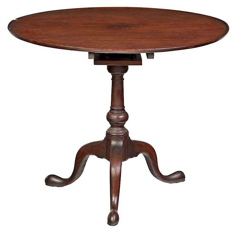 Philadelphia Chippendale Mahogany Tea Table Pennsylvania late 18th century dished