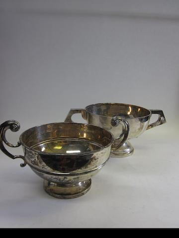 A 20th century silver two handle bowl by Joseph Walton