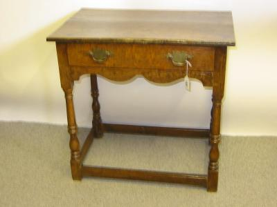 AN OAK SIDE TABLE late 17th century and later the