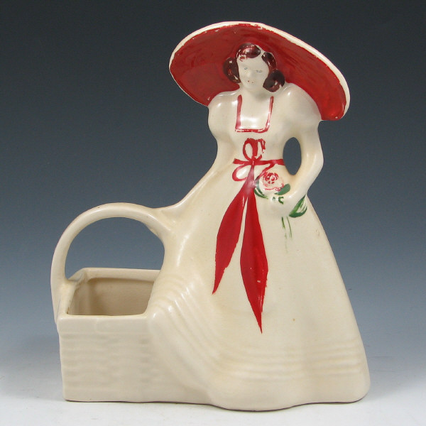 Brush Lady With Basket Planter Excellent Brush lady with basket