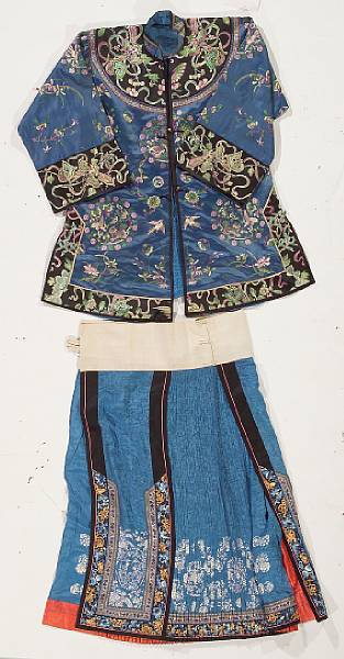 Four silk lady s garments Late Qing Early Republican Period