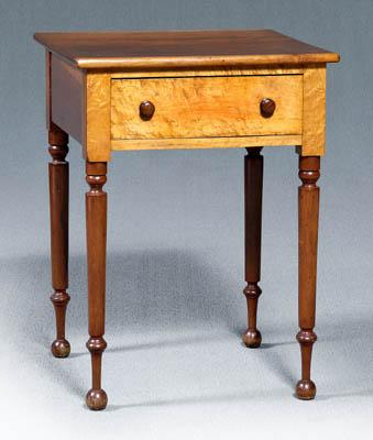 Ohio Federal one drawer table single board cherry top dovetailed