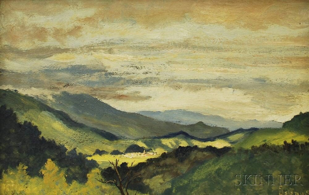 Louis Michel Eilshemius American 1864 1941 Landscape Signed Elshemus l