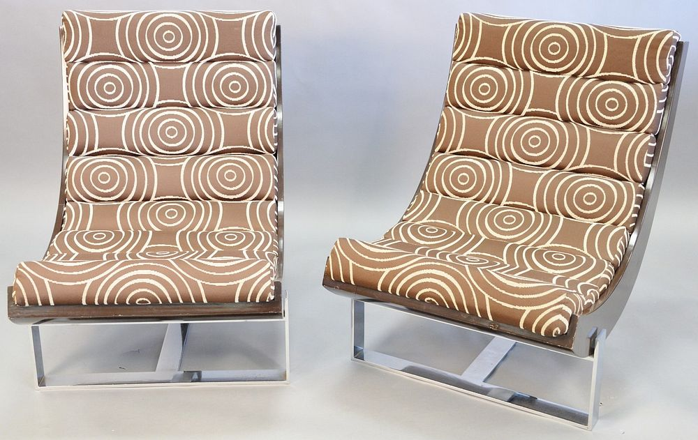 Institutional modern lounge chair brown upholstery 35 1 2 h