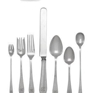 A Tiffany and Co Faneuil Silver Flatware Set First Half