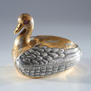 Tane Mexican sterling silver duck box Tane Mexican sterling silver