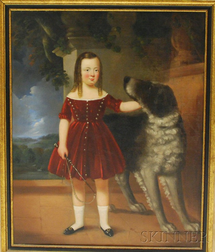 19th Century British School Oil on Canvas Portrait of a